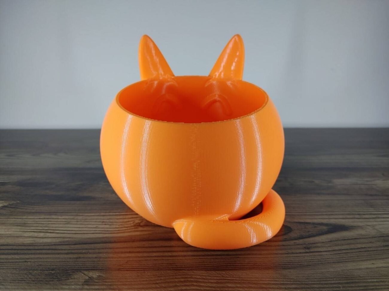 Jamie Creates 3D Printed Animal Planter Cat Orange Medium Rear Cat Planter - Select Size & Colour