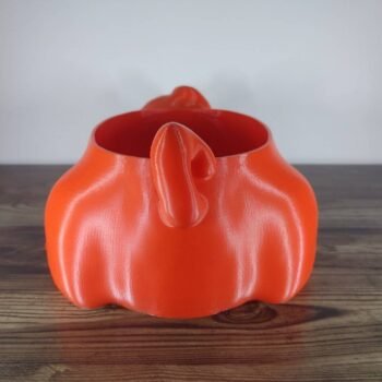 Jamie Creates 3D Printed Animal Planter Dog Red Large Rear Pug Dog Planter - Select Size & Colour