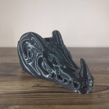 Jamie Creates 3D Printed Animal Planter Dragon Black Medium Front Angle Dragon Planter - Select Size & Colour