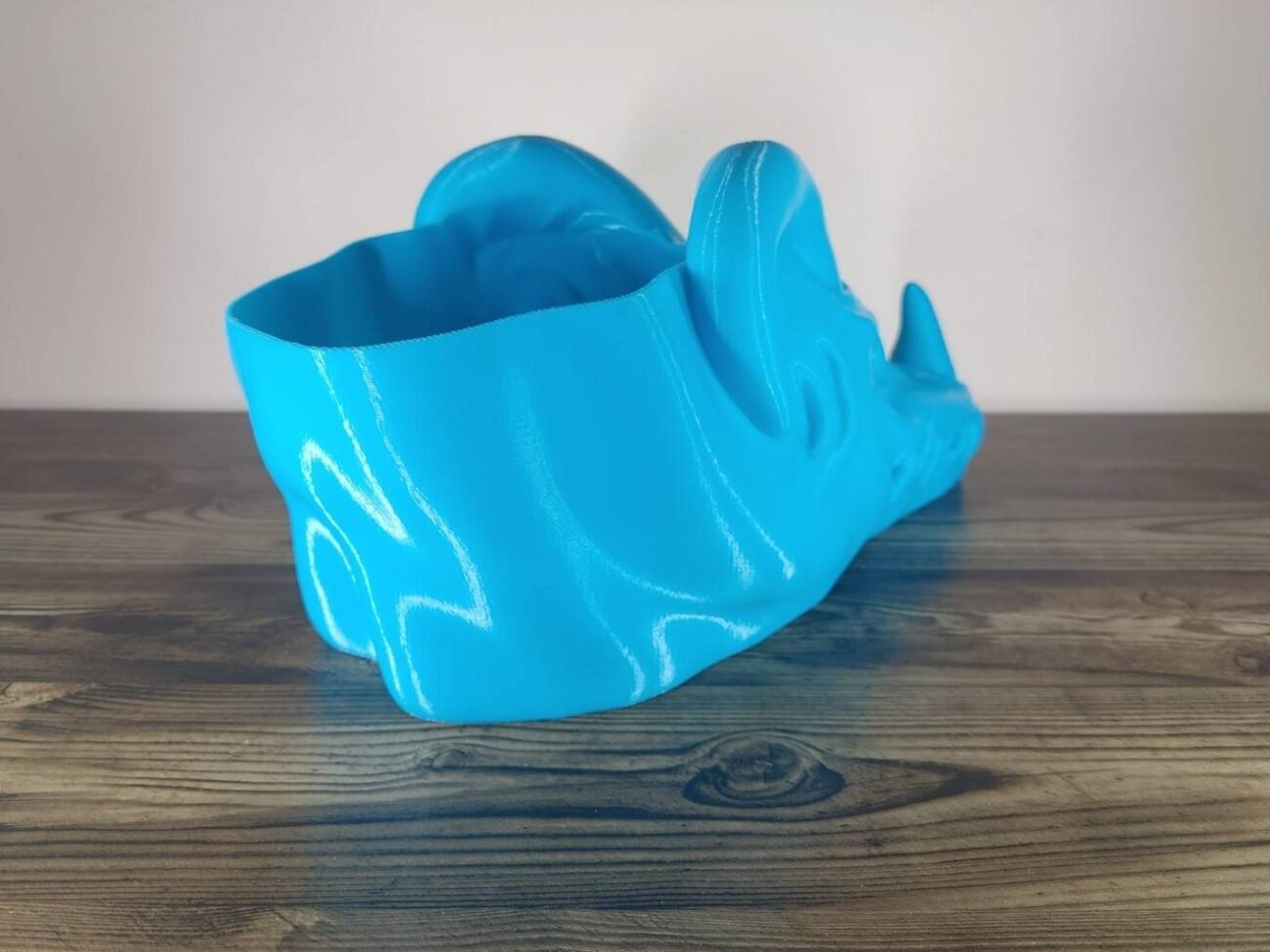 Jamie Creates 3D Printed Animal Planter Dragon Light Blue Large Rear Angle Dragon Planter - Select Size & Colour