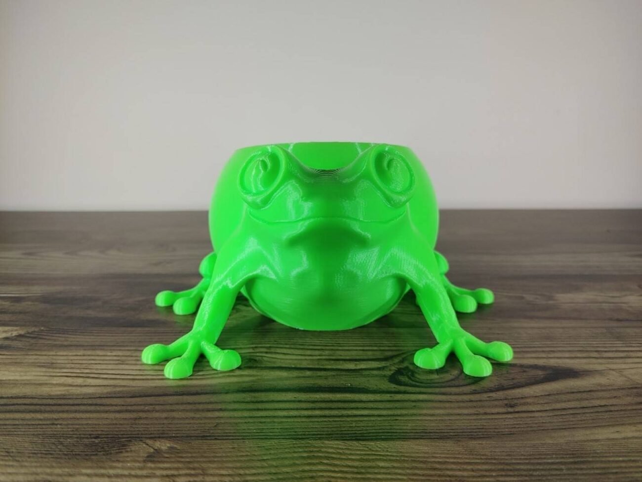 Jamie Creates 3D Printed Animal Planter Frog Green Medium Front Frog Planter - Select Size & Colour