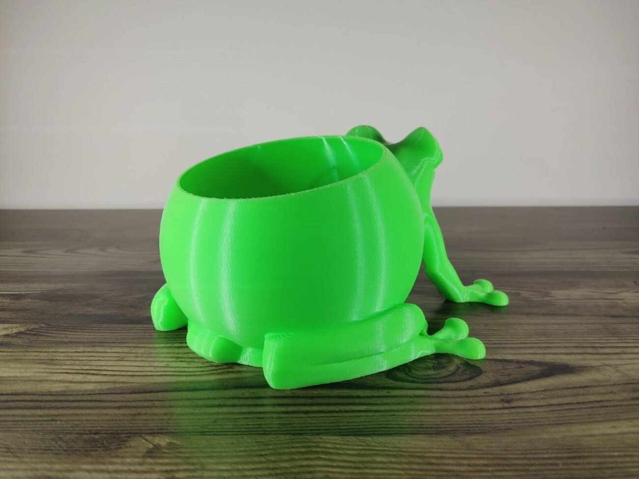 Jamie Creates 3D Printed Animal Planter Frog Green Medium Rear Angle Frog Planter - Select Size & Colour