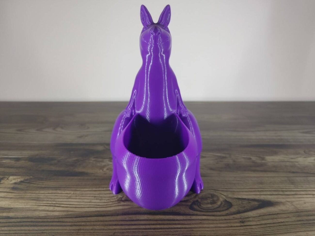 Jamie Creates 3D Printed Animal Planter Kangaroo Purple Medium Front Kangaroo Planter - Select Size & Colour