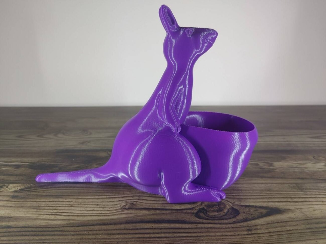 Jamie Creates 3D Printed Animal Planter Kangaroo Purple Medium Side Kangaroo Planter - Select Size & Colour