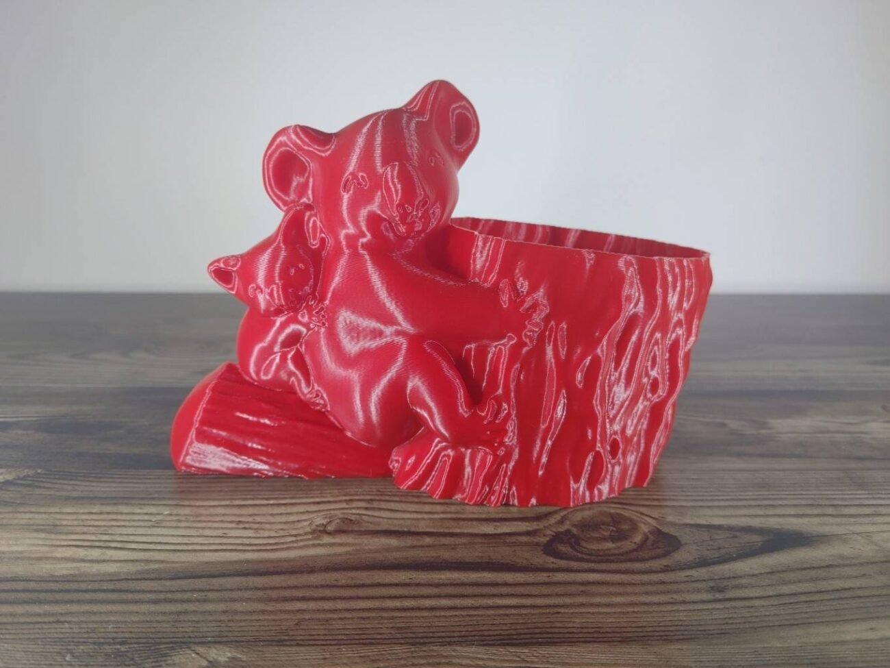 Jamie Creates 3D Printed Animal Planter Koala Fire Engine Red Medium Side Koala Planter - Select Size & Colour