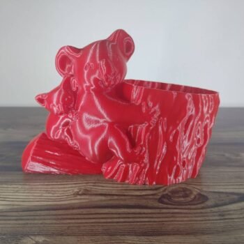Jamie Creates 3D Printed Animal Planter Koala Fire Engine Red Medium Side Koala Planter - Select Size & Colour
