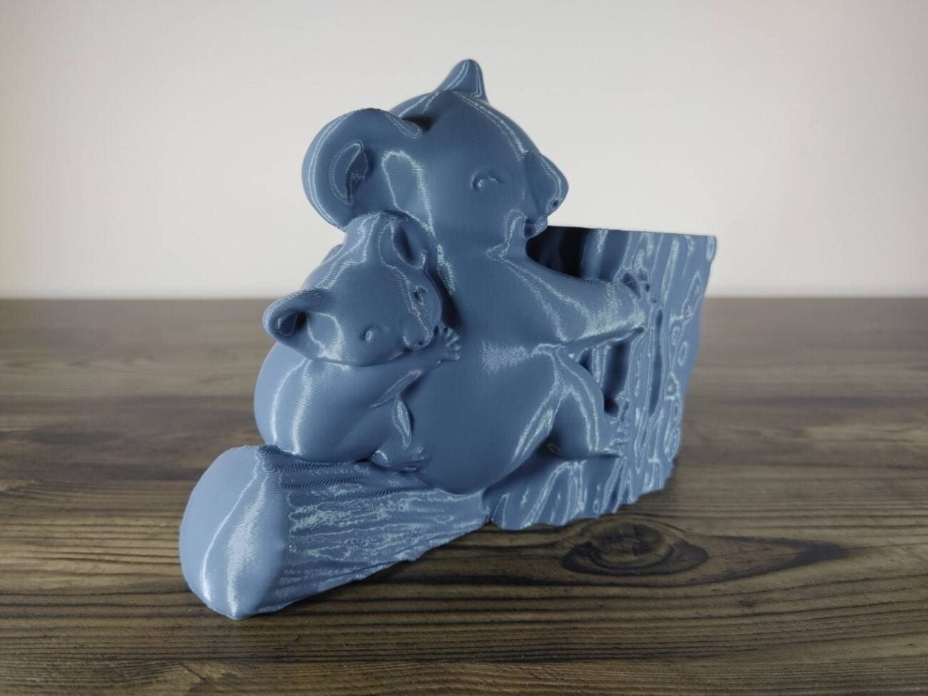 Jamie Creates 3D Printed Animal Planter Koala Grey Medium Rear Angle Koala Planter - Select Size & Colour