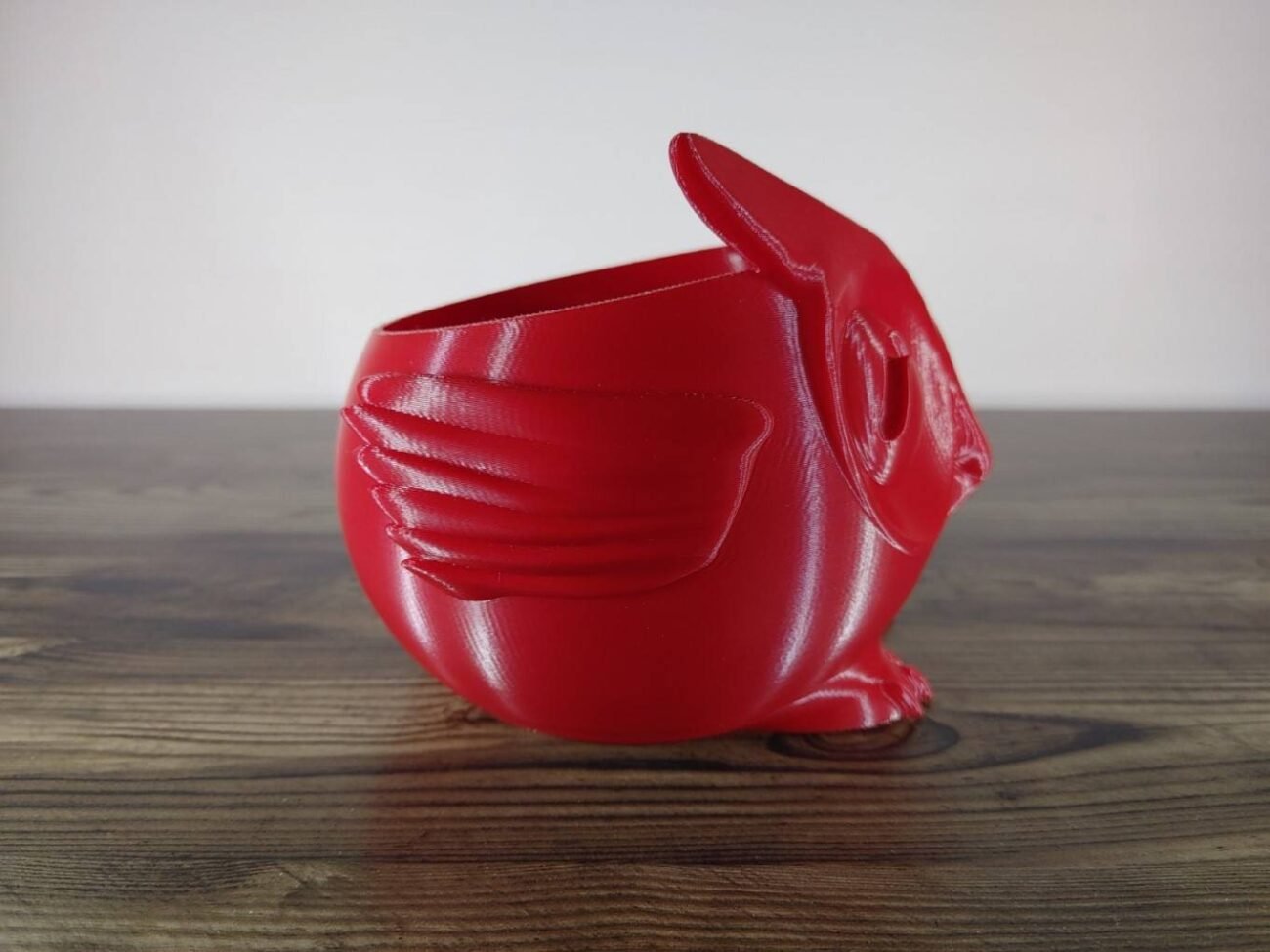 Jamie Creates 3D Printed Animal Planter Owl Fire Engine Red Medium Side Owl Planter - Select Size & Colour