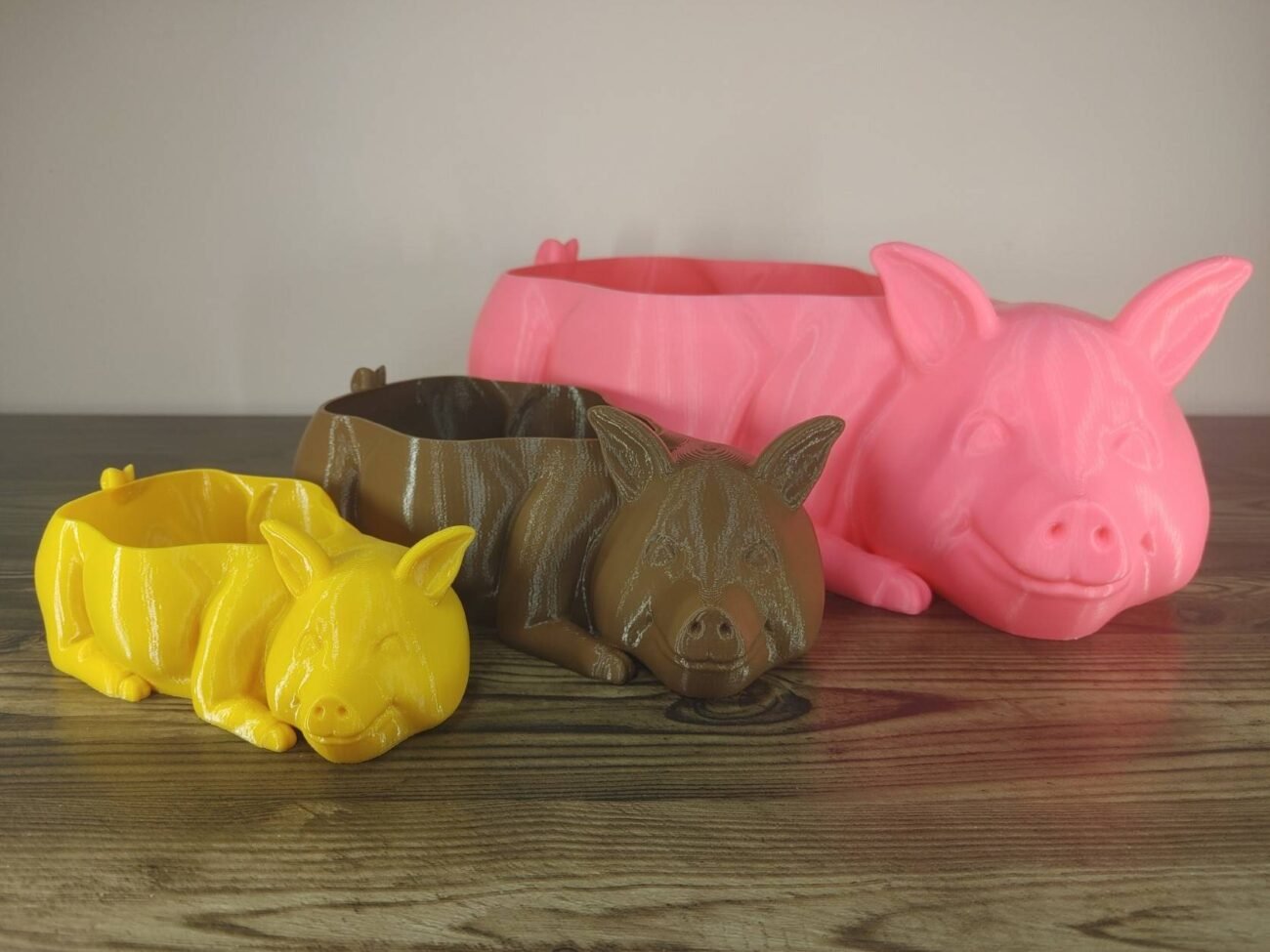 Jamie Creates 3D Printed Animal Planter Pig Colours Sizes Category Pig Planter - Select Size & Colour