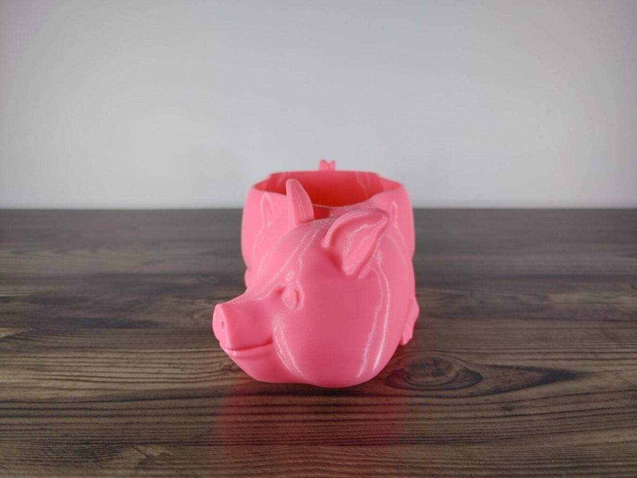 Jamie Creates 3D Printed Animal Planter Pig Pink Medium Front Pig Planter - Select Size & Colour