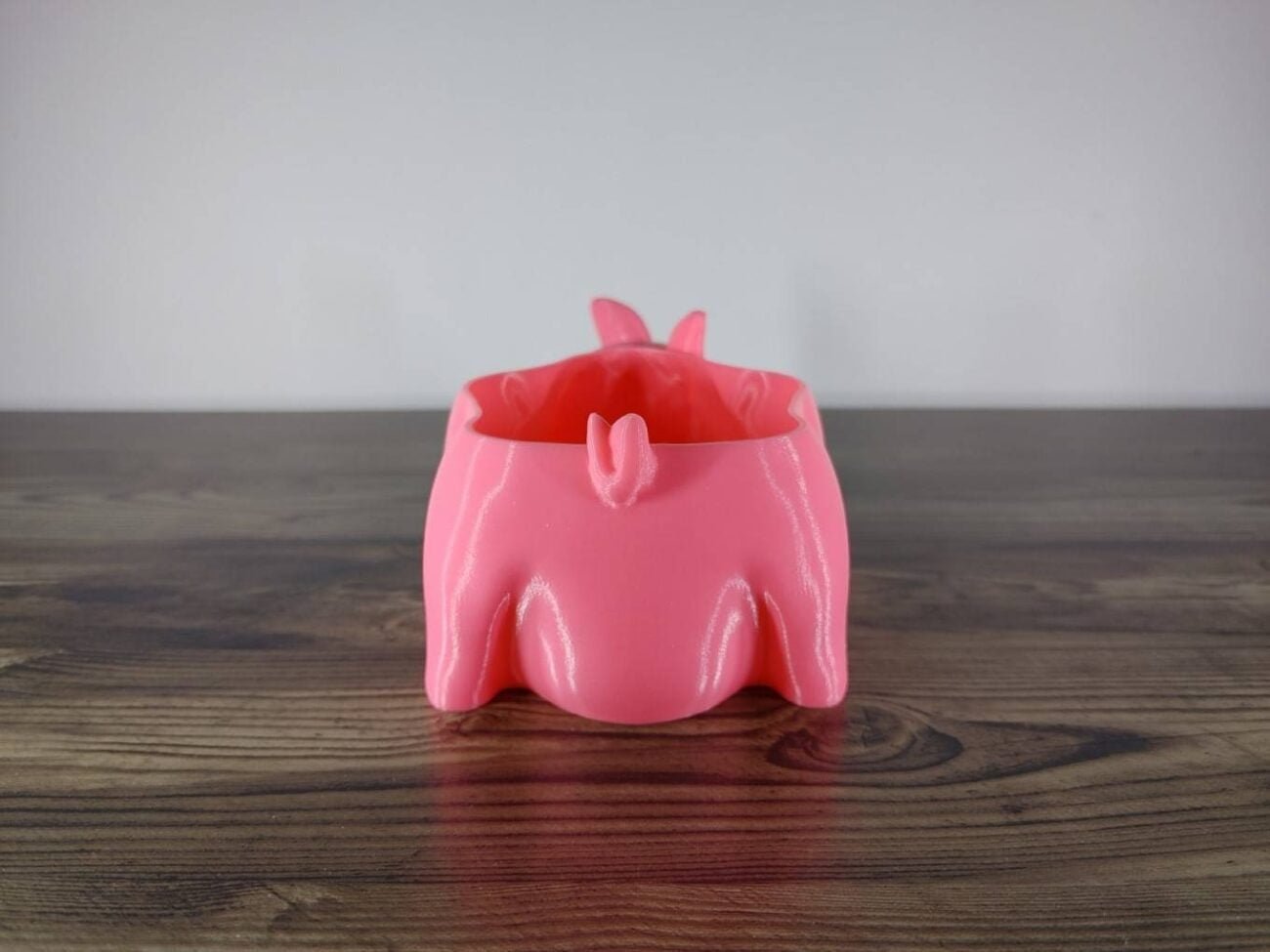 Jamie Creates 3D Printed Animal Planter Pig Pink Medium Rear Pig Planter - Select Size & Colour