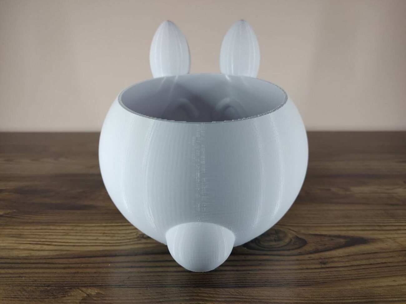 Jamie Creates 3D Printed Animal Planter Rabbit White Medium Rear Rabbit Planter - Select Size & Colour