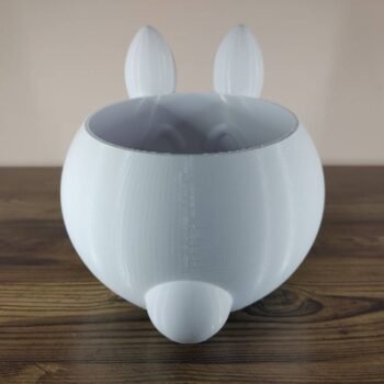 Jamie Creates 3D Printed Animal Planter Rabbit White Medium Rear Rabbit Planter - Select Size & Colour