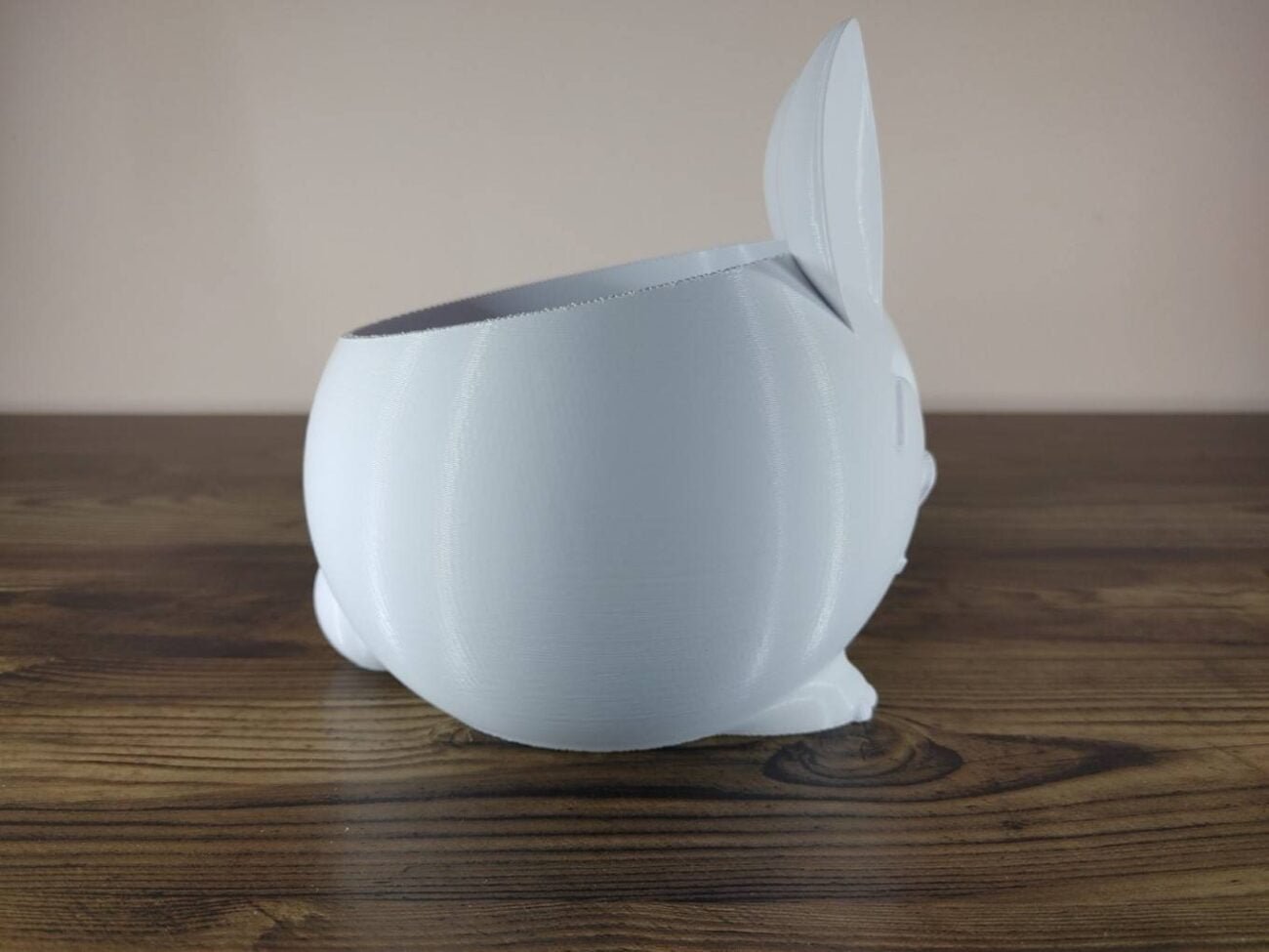 Jamie Creates 3D Printed Animal Planter Rabbit White Medium Side Rabbit Planter - Select Size & Colour