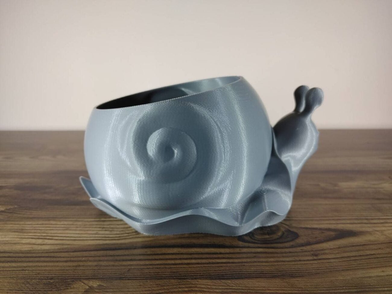 Jamie Creates 3D Printed Animal Planter Snail Silver Medium Side Snail Planter - Select Size & Colour