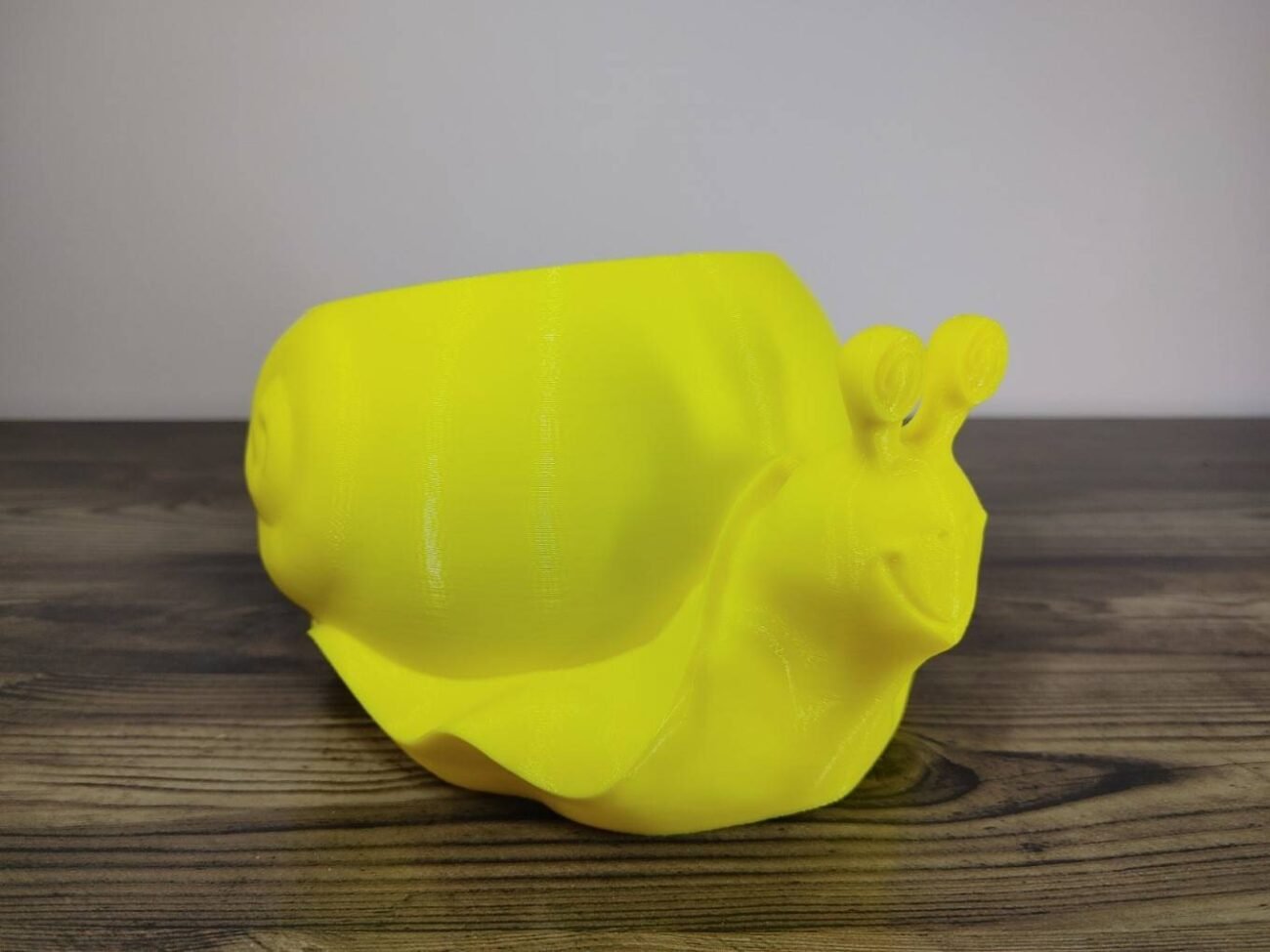 Jamie Creates 3D Printed Animal Planter Snail Yellow Medium Front Angle Snail Planter - Select Size & Colour