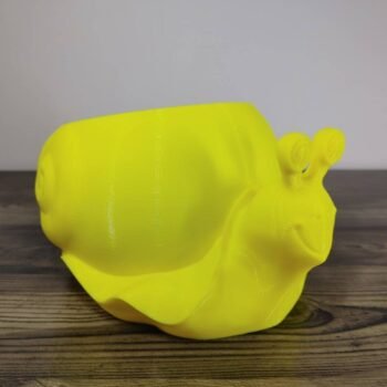 Jamie Creates 3D Printed Animal Planter Snail Yellow Medium Front Angle Snail Planter - Select Size & Colour