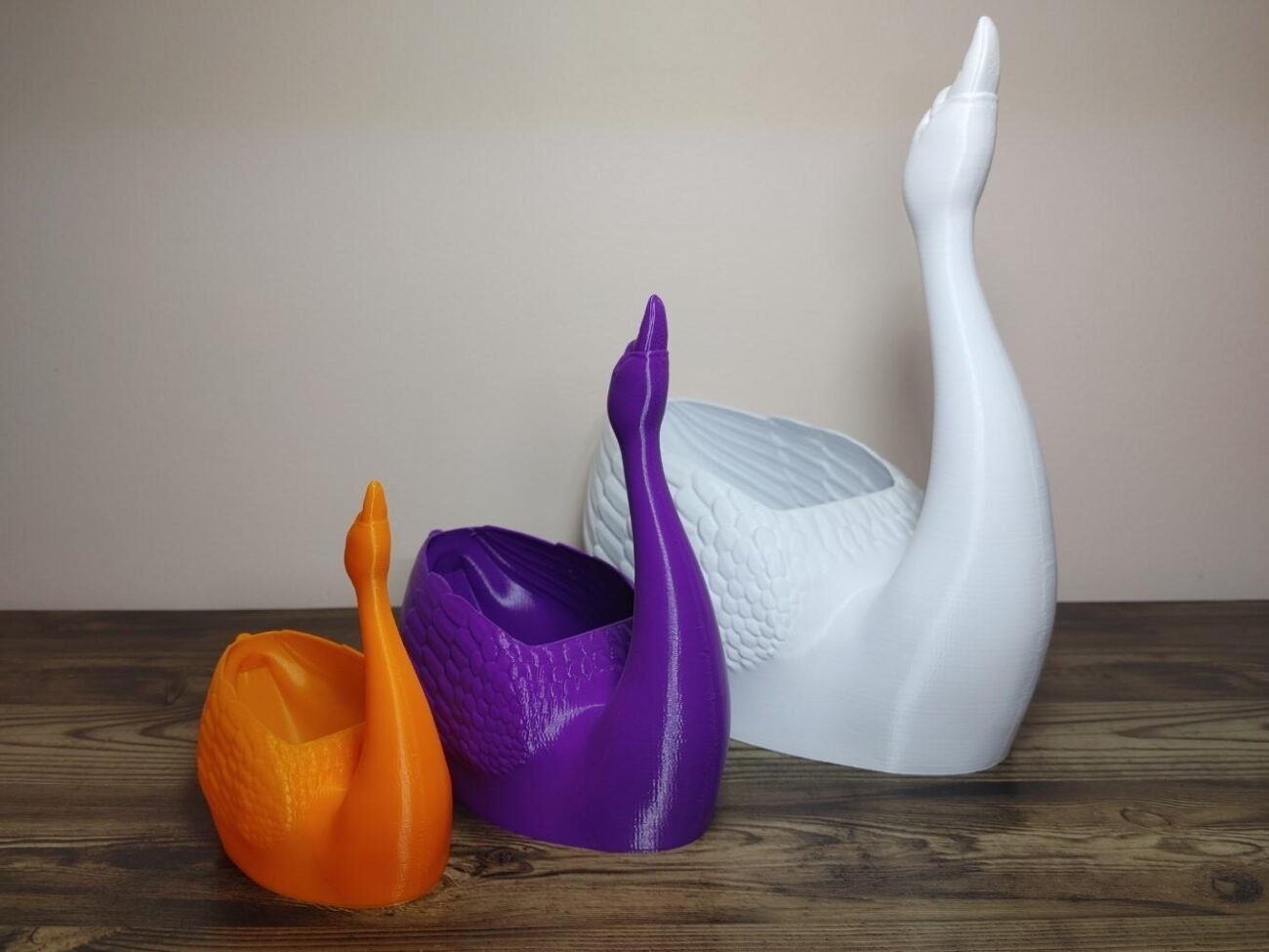 Jamie Creates 3D Printed Animal Planter Straight Swan Colours Sizes Category Swan Straight Planter - Select Size & Colour