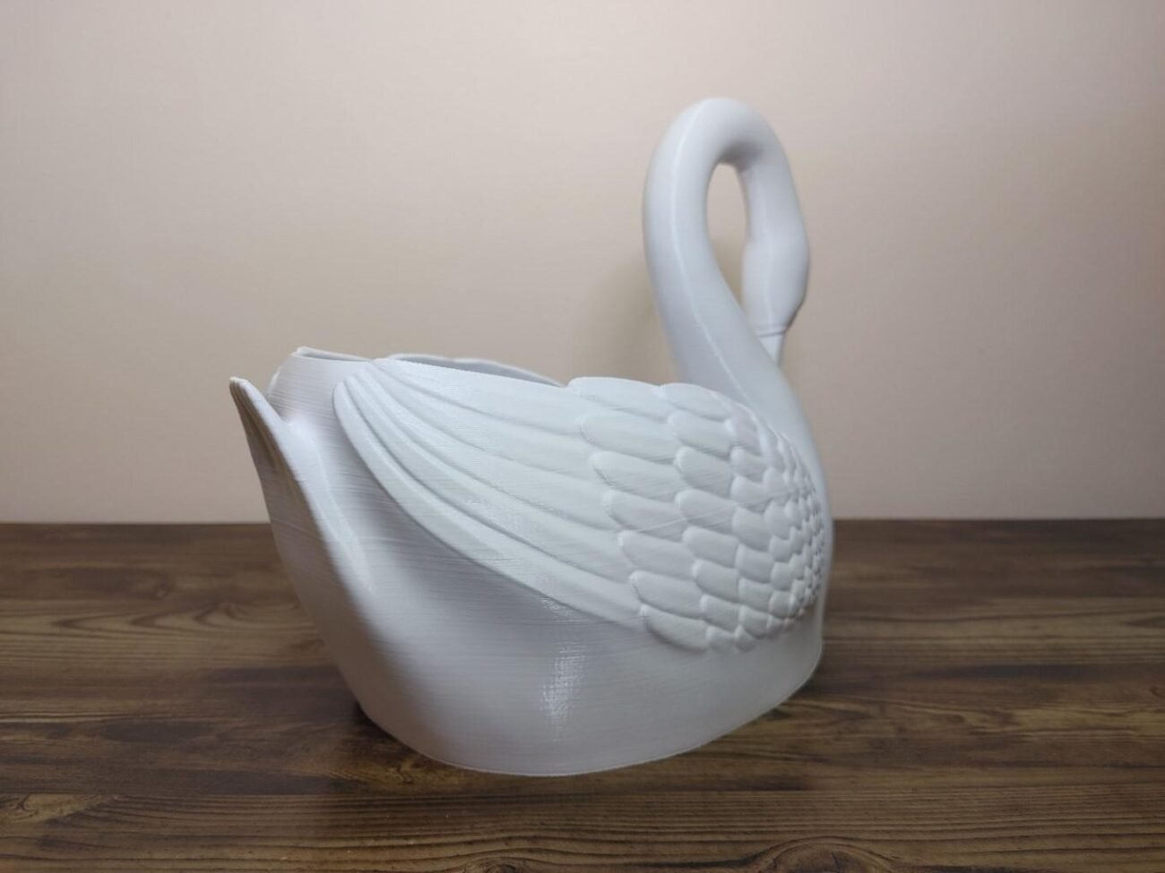 Jamie Creates 3D Printed Animal Planter Swan Curved Large Rear Angle Swan Curved Planter - Select Size & Colour