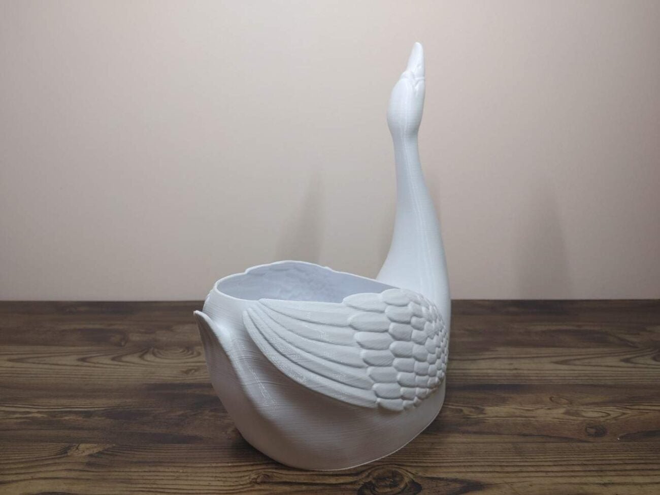 Jamie Creates 3D Printed Animal Planter Swan Straight Large Rear Angle Swan Straight Planter - Select Size & Colour