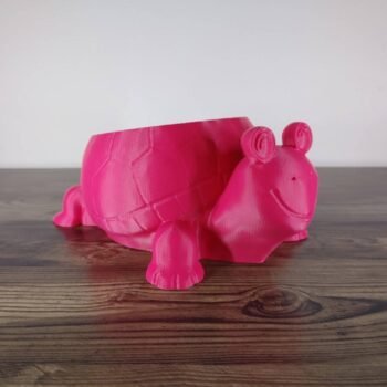 Jamie Creates 3D Printed Animal Planter Tortoise Magenta Medium Front Angle Tortoise Planter - Select Size & Colour