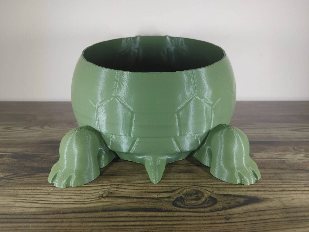 Jamie Creates 3D Printed Animal Planter Tortoise Olive Green Large Rear Tortoise Planter - Select Size & Colour