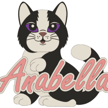Jamie Creates 3D Printed Name Plaques Cat Anabella Pink Render Cat - Name Plaque