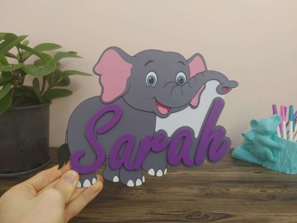 Elephant - Name Plaque