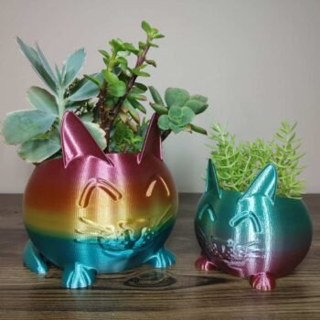 Cat Planter - Rapid Rainbow - Select Size