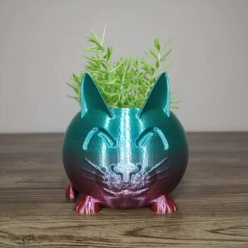 Cat Planter - Rapid Rainbow - Select Size