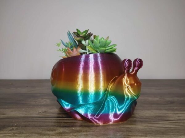 Snail Planter - Rapid Rainbow - Select Size