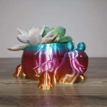 Jamie Creates 3D Printed Animal Planter Tortoise Rainbow Colour with Succulent X-Small Other FA Tortoise Planter - Rapid Rainbow - Select Size