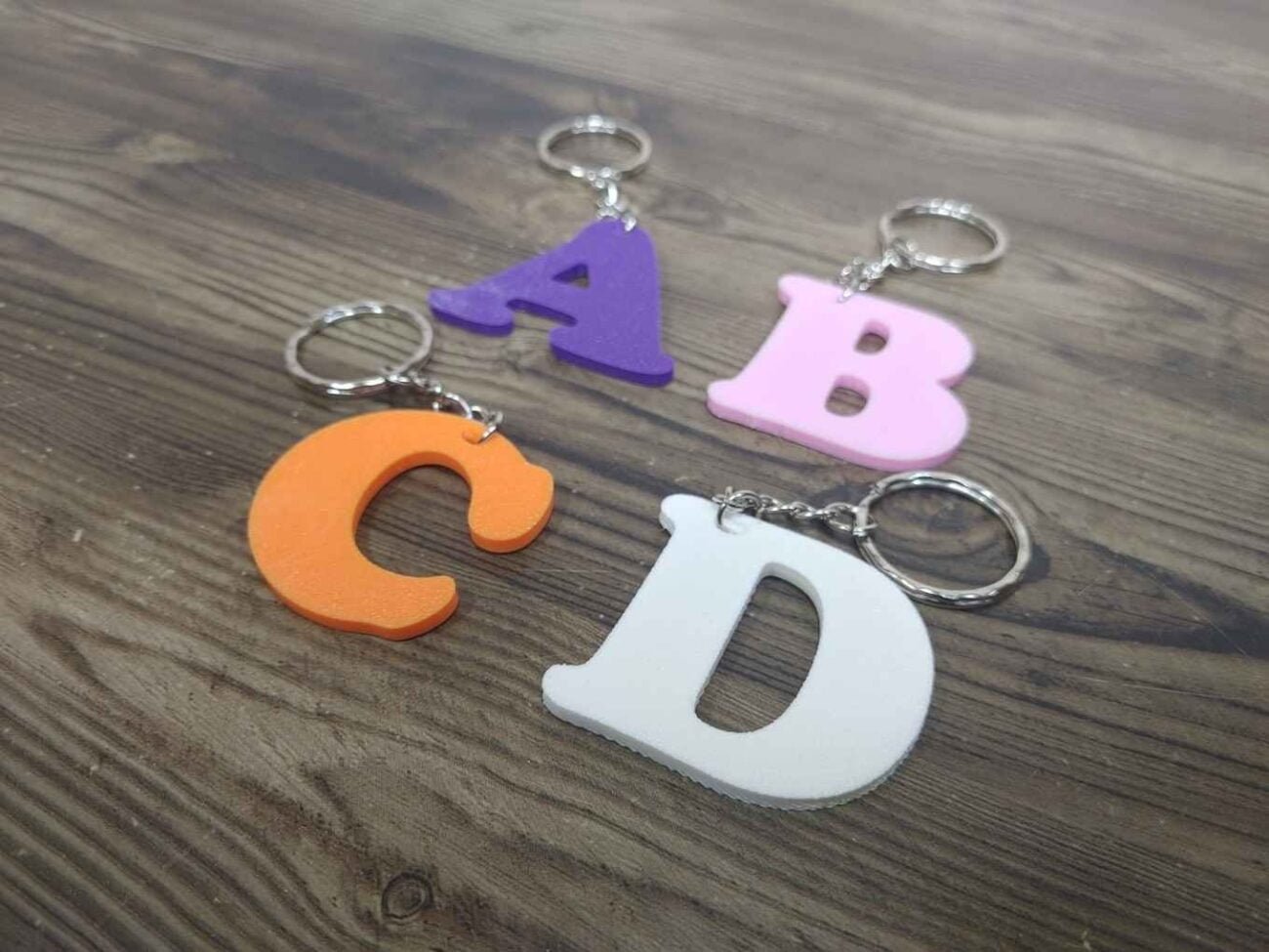 Jamie Creates 3D Printed Custom Kids Bag Tag ABC Angle Shot Single Letter Keychain - Single Letter Style