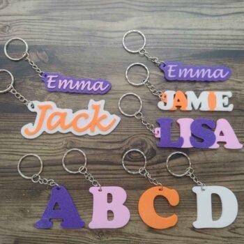 Name Tag Keychain - Bubbly Style