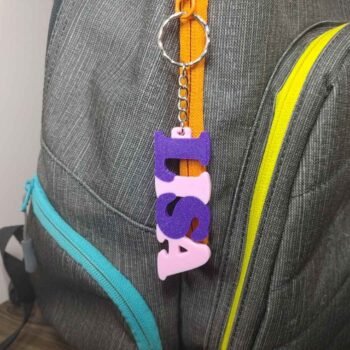 Name Tag Keychain - Bubbly Style