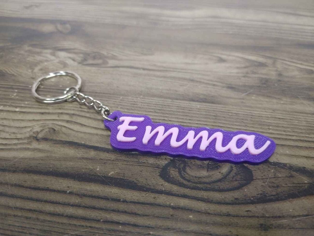 Jamie Creates 3D Printed Custom Kids Bag Tag Raised Letters Top Shot Name Tag Keychain - Raised & Smooth Style