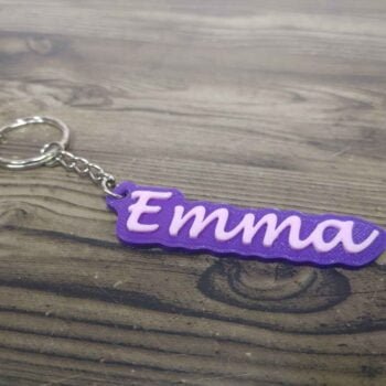 Name Tag Keychain - Raised & Smooth Style