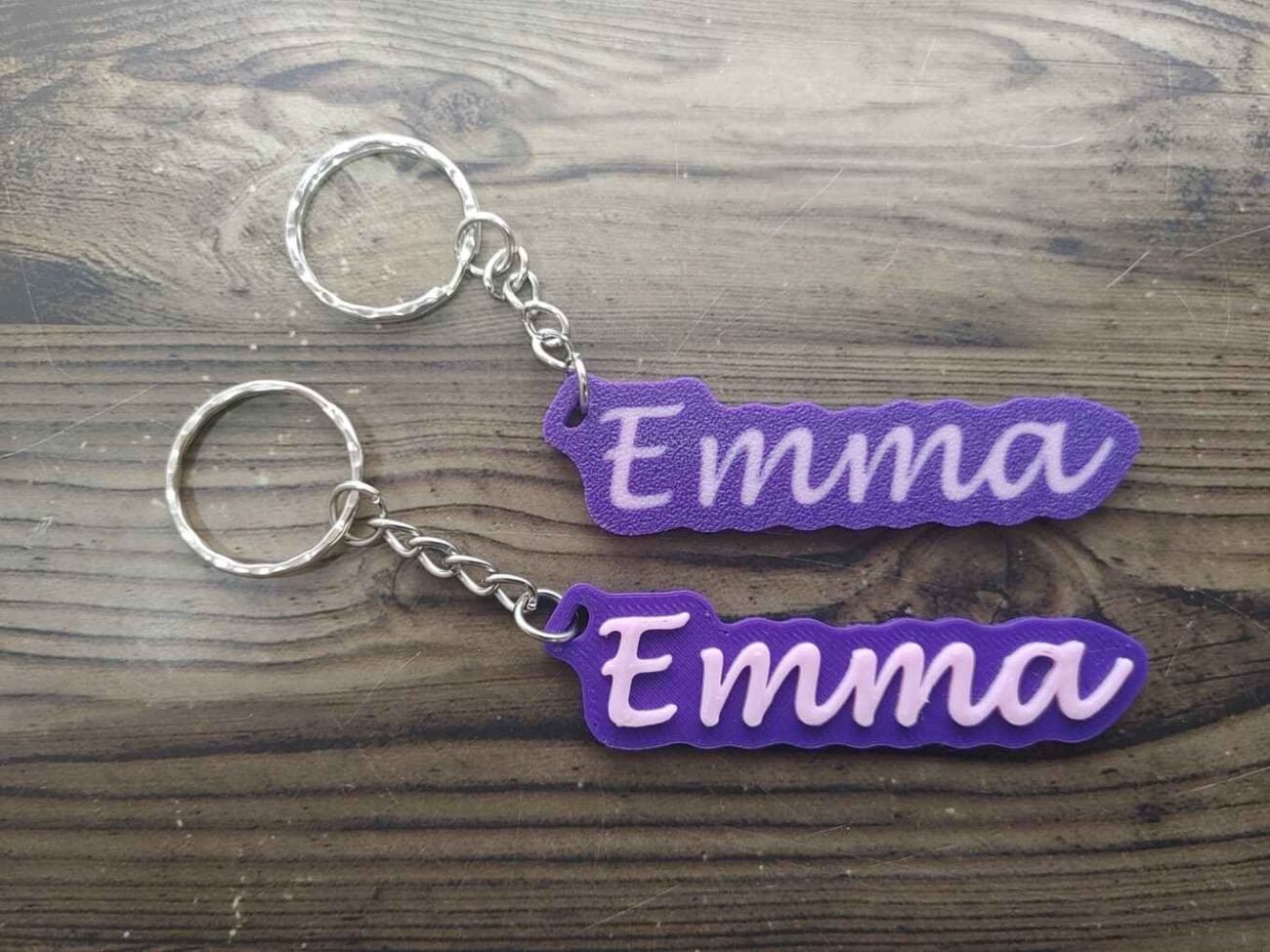 Name Tag Keychain - Raised & Smooth Style