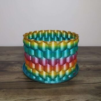 Jamie Creates 3D Printed Vase Planter Bubbly Rapid Rainbow XXL Bubbly Vase Rapid Rainbow - Select Size