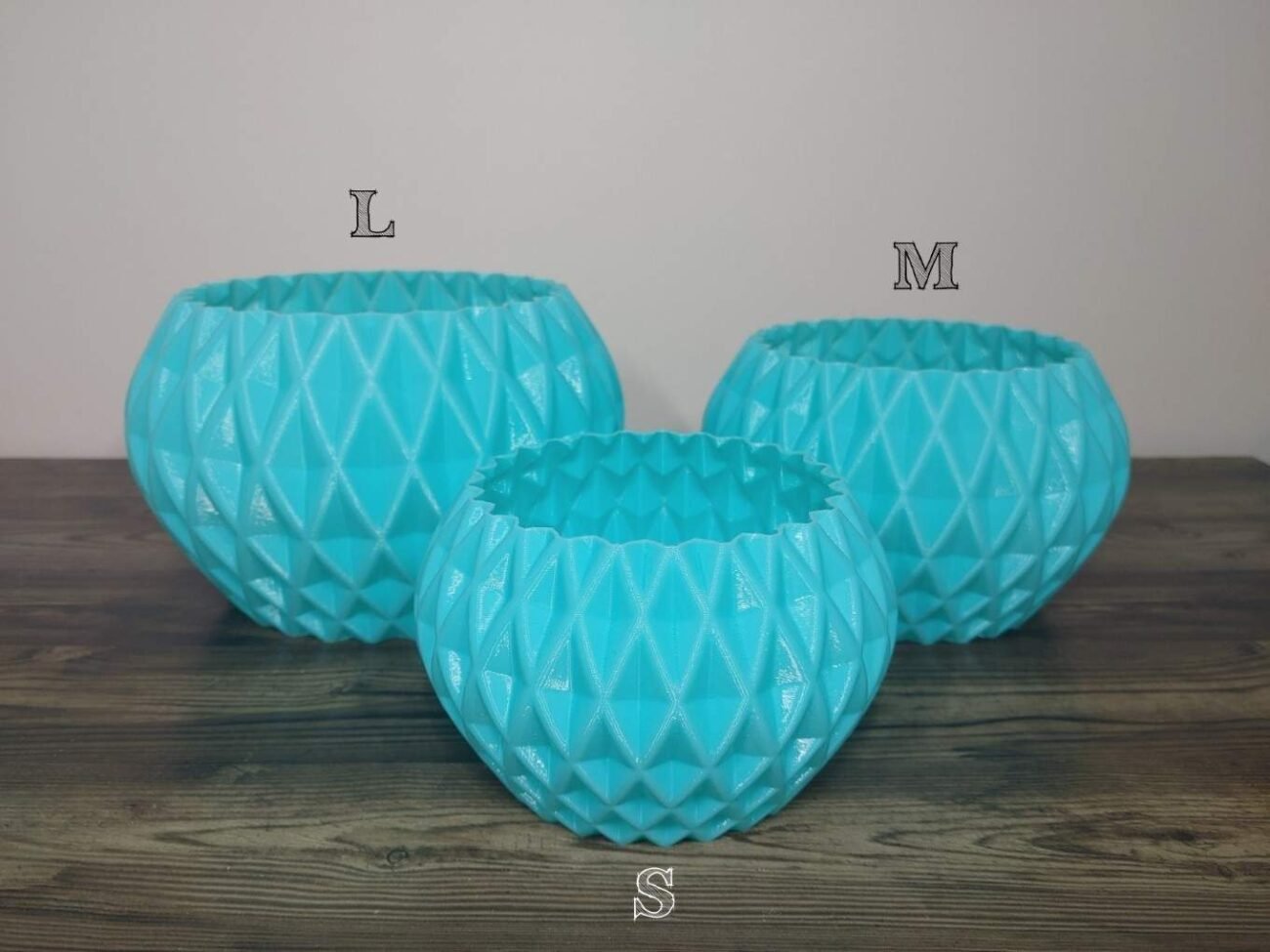 Jamie Creates 3D Printed Vase Planter Diamond Complete Set Diamond Vase - Select Size