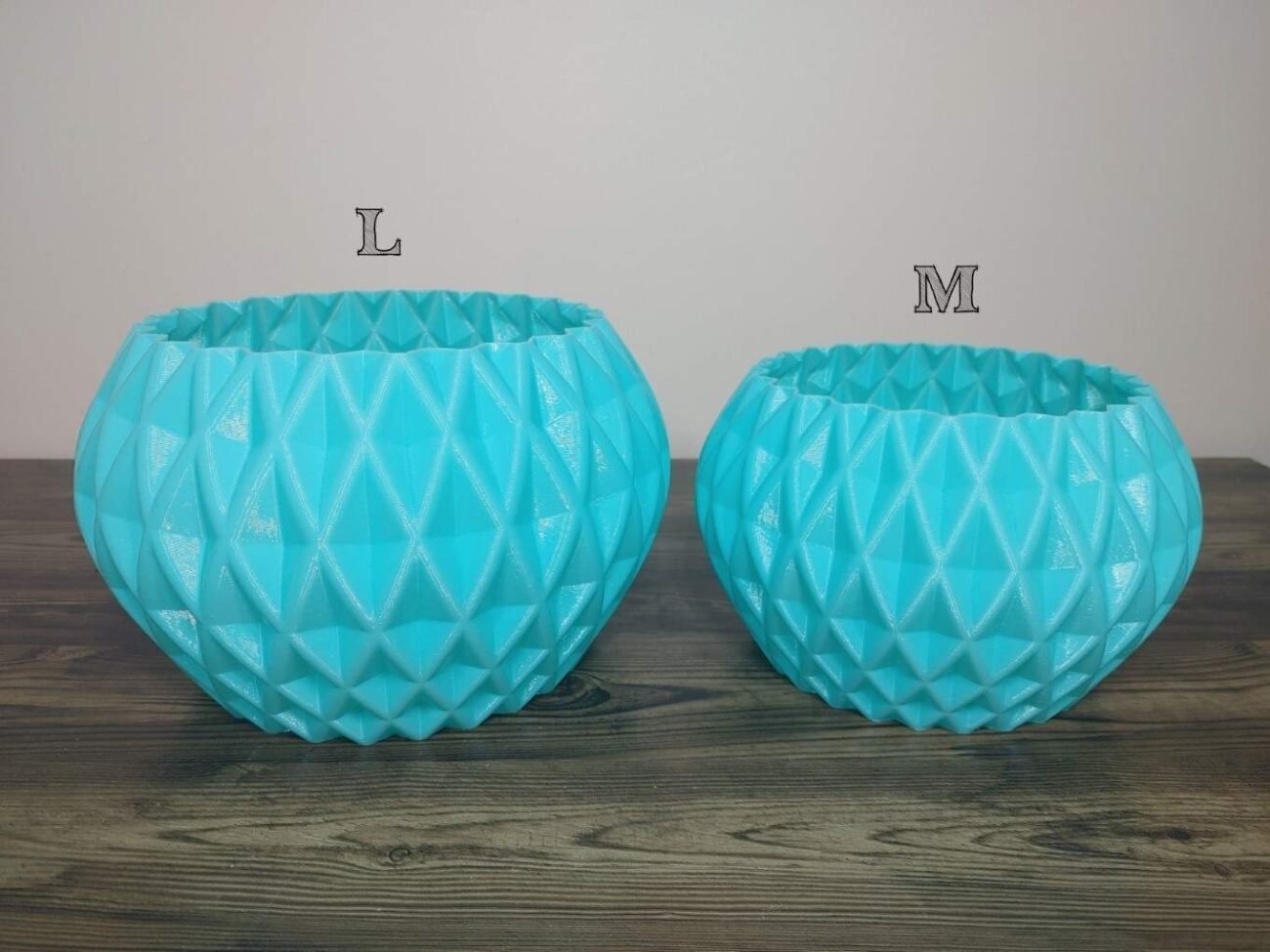 Jamie Creates 3D Printed Vase Planter Diamond Large Set of 2 Diamond Vase - Select Size