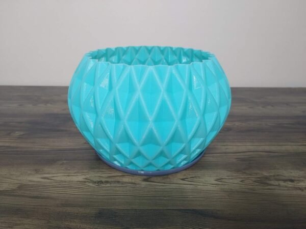 Jamie Creates 3D Printed Vase Planter Diamond Large with Saucer Diamond Saucer - Select Size