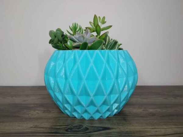 Jamie Creates 3D Printed Vase Planter Diamond Single Colour with Succulent Diamond Vase - Select Size