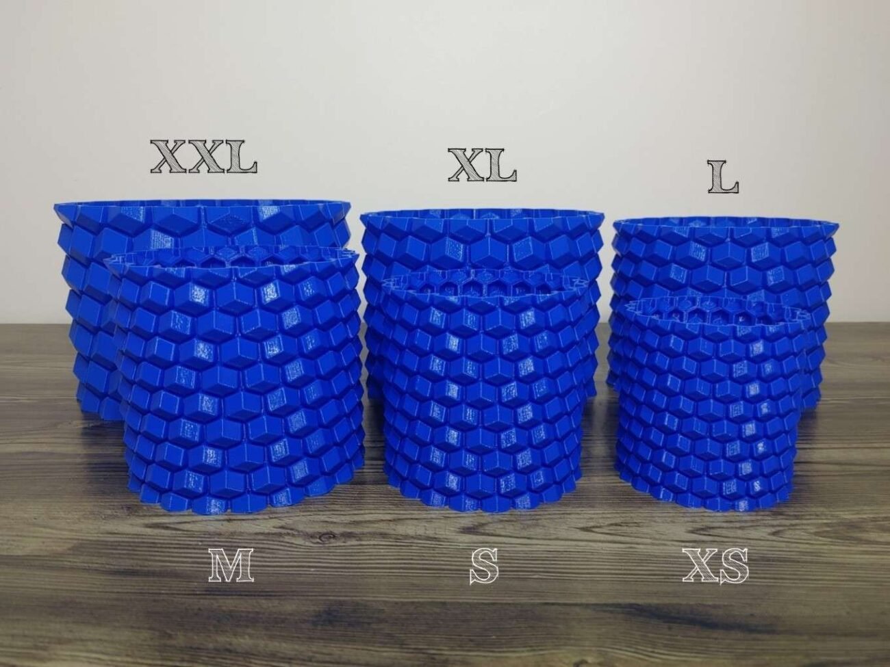 Jamie Creates 3D Printed Vase Planter Honeycomb Complete Set Honeycomb Saucer - Select Size
