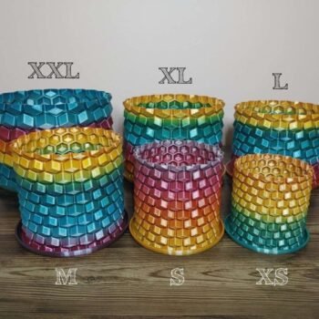 Honeycomb Vase Rapid Rainbow - Select Size