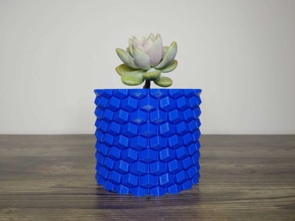 Jamie Creates 3D Printed Vase Planter Honeycomb Single Colour with Succulent Honeycomb Vase - Select Size