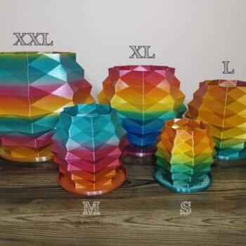 Pineapple Vase Rapid Rainbow - Select Size