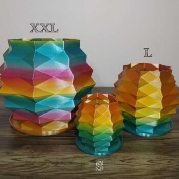 Pineapple Vase Rapid Rainbow - Select Size