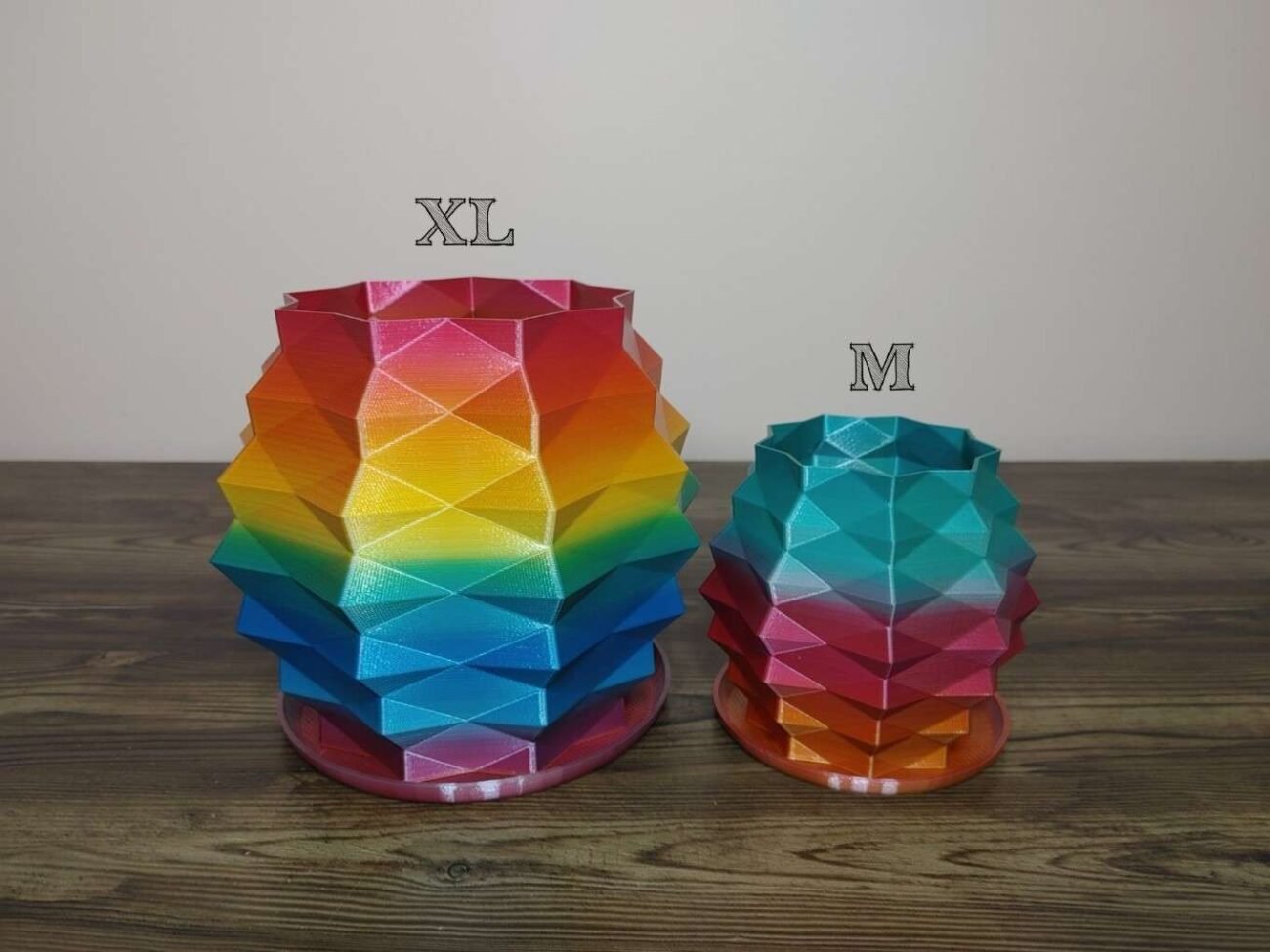 Jamie Creates 3D Printed Vase Planter Pineapple Rapid Rainbow Small Set Pineapple Vase Rapid Rainbow - Select Size