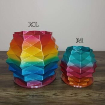 Jamie Creates 3D Printed Vase Planter Pineapple Rapid Rainbow Small Set Pineapple Vase Rapid Rainbow - Select Size
